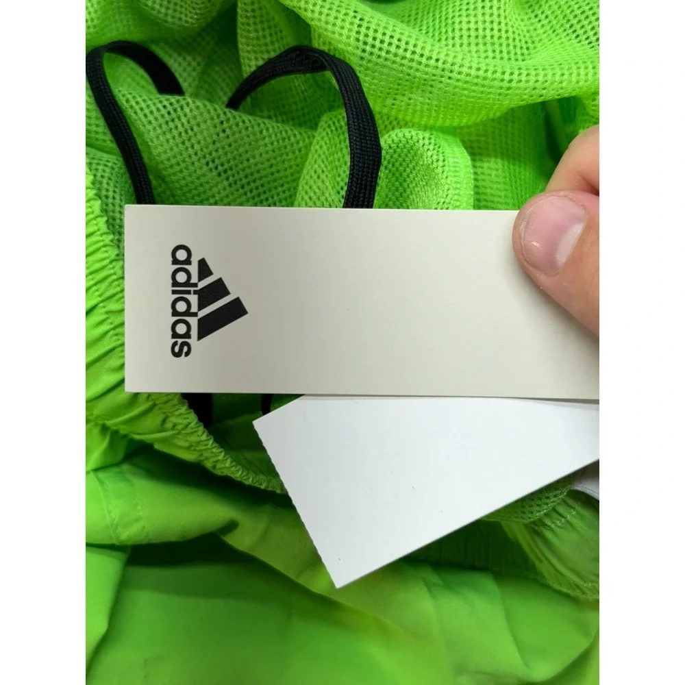 New Adidas MEns Standard Solid Swim Shorts Green Size Large